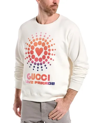 Gucci Felted Love Parade Sweatshirt In White