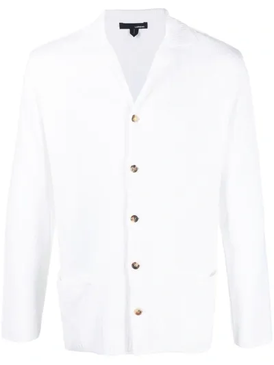 Lardini Spread-collar Long-sleeved Shirt In White