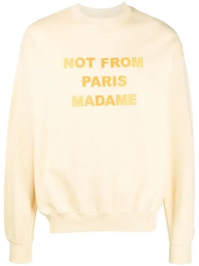 Drôle De Monsieur Le Sweat Slogan In Yellow