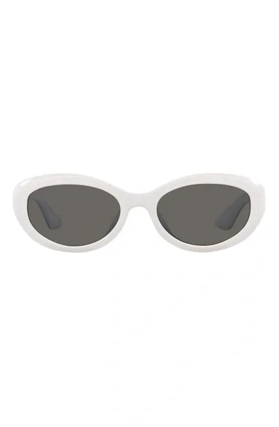 Oliver Peoples X Khaite Oval Sunglasses In White