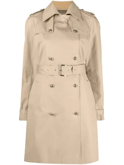 Michael Kors Knee-length Trench Coat In Kaki