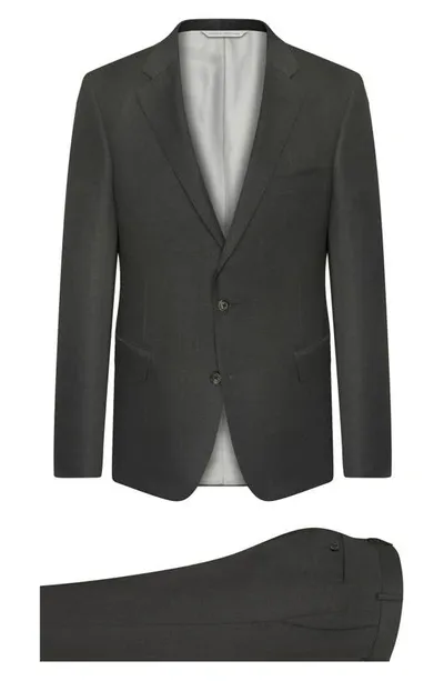 Samuelsohn Solid Wool Suit In Mid Grey