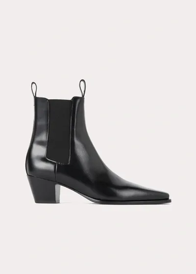 Totême City Calfskin Chelsea Ankle Boots In Black