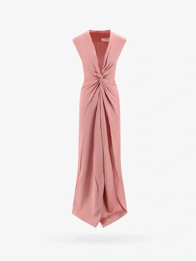 Max Mara Bridal Pilard Gathered Maxi Gown In Pink