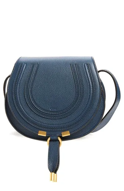 Chloé Women's Marcie Leather Crossbody Bag In Navy