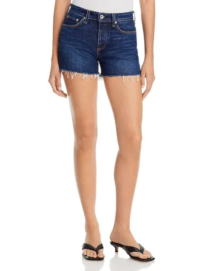 Rag & Bone Dre Frayed Denim Shorts In Multi