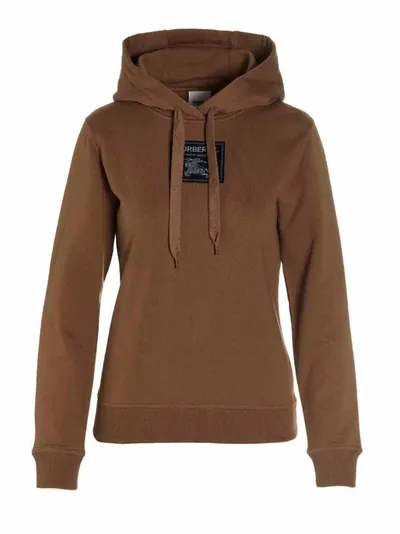 Burberry Ekd Hoodie In Brown