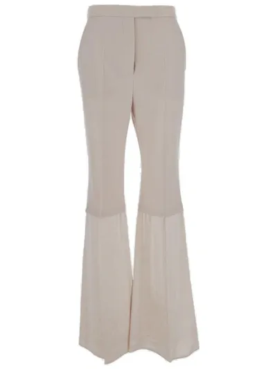 Fendi Tailored Gabardine Trousers In Beige