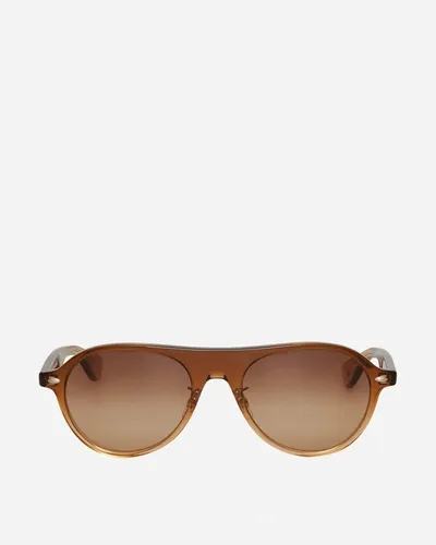 Garrett Leight Lady Eckhart Sun Golden Fade Sunglasses In White