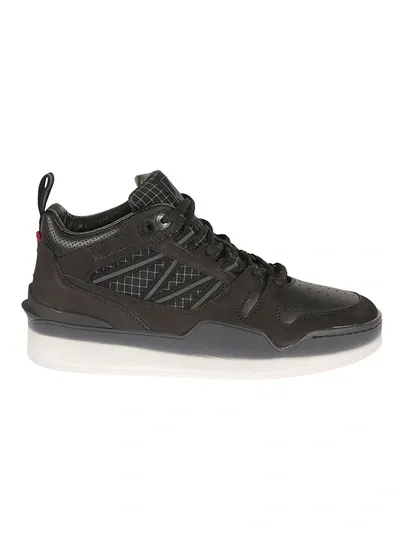 Moncler Pivot Mid High Top Sneakers In Black