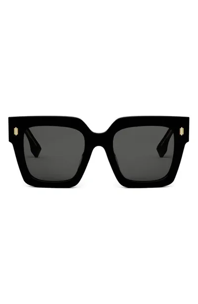 Fendi Roma 50mm Square Sunglasses In Nero