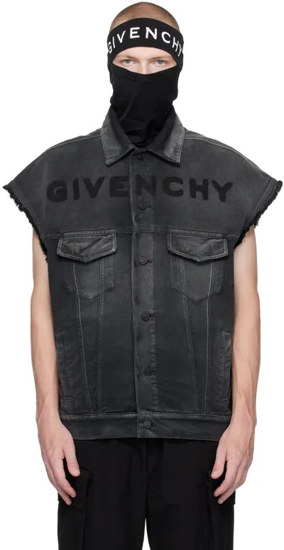 Givenchy Oversized Sleeveless Jacket In Grey