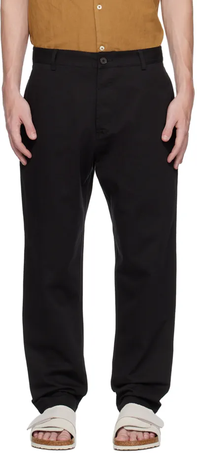 Universal Works Black Military Trousers In Blue