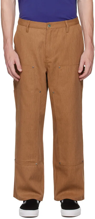 Brain Dead Brown Double Knee Utility Trousers