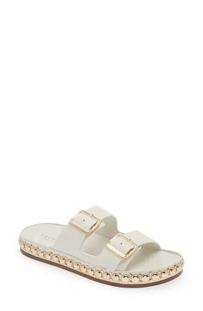 Cecelia New York Emma Stud Slide Sandal In White