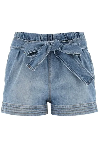 Stella Mccartney Denim Bermuda Shorts In Blue