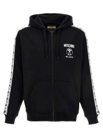 Moschino Double Question Mark Sweatshirt White/black