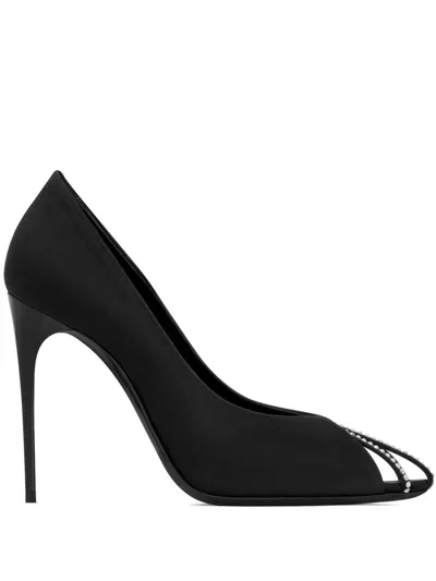 Saint Laurent Pumps Mit Kristallen 110mm In Black