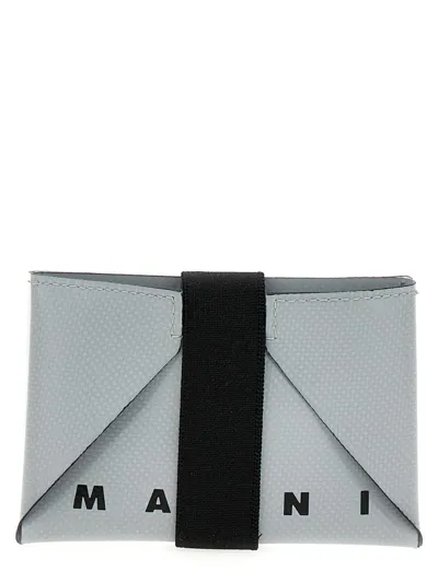 Marni Two-color Logo Wallet In Multicolour