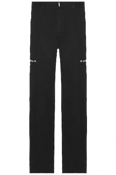 Givenchy Denim Cargo Trousers In Black