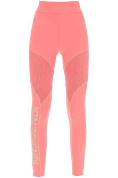 Fendi Mirror Gym Leggings In Pink