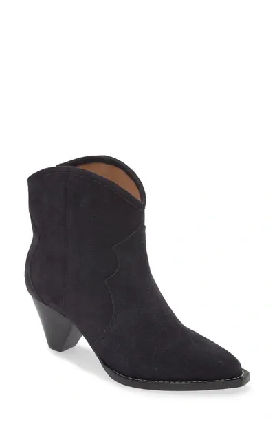 Isabel Marant Darizo Pointed Toe Ankle Boots In Faded_black