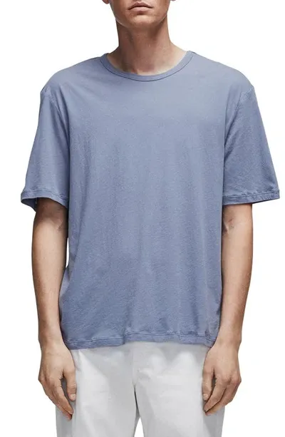 Rag & Bone Men's Cotton Crewneck T-shirt In Work Wear Blue