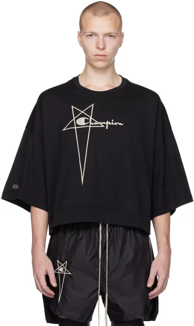 Rick Owens Black Champion Edition Tommy T-shirt