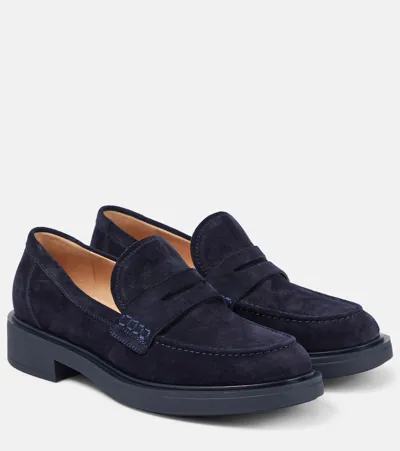 Gianvito Rossi Harris Loafers In Denim