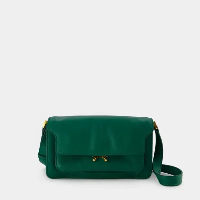 Marni Sac Hobo Trunk -  - Cuir - Vert Agate In Black