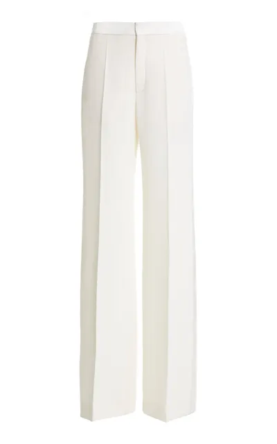 Chloé Ribbed-knit Wool Pants In Ivory