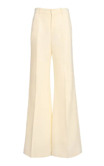 Chloé Linen-canvas Wide-leg Pants In Ivory