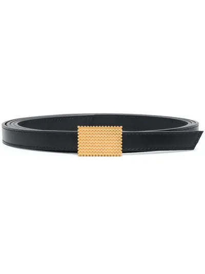 Lanvin Concerto Leather Belt In Black