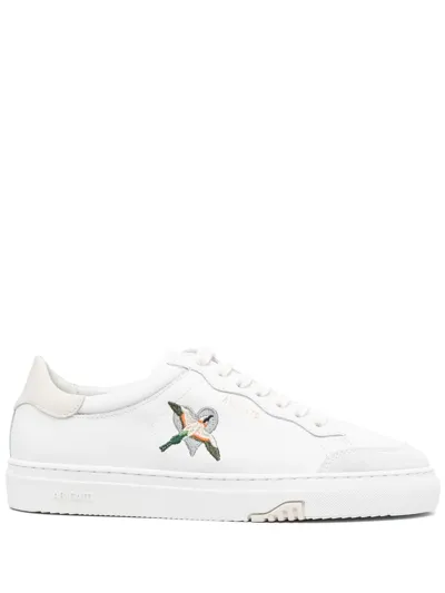 Axel Arigato Clean 90 Embroidered Leather Sneakers In White