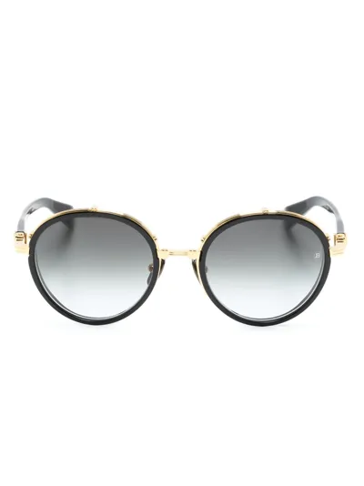 Balmain Eyewear Croissy Round-frame Sunglasses In Blue