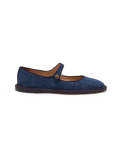 Chloé Rubie Denim Flats