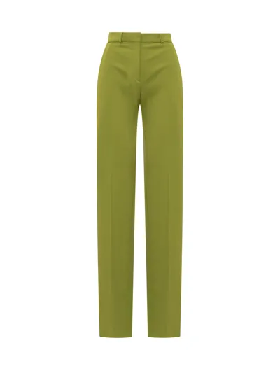 Del Core Pressed-crease Straight-leg Trousers In Green