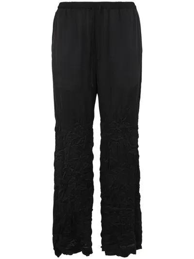 Mm6 Maison Margiela Long Straight Leg Trousers In Black