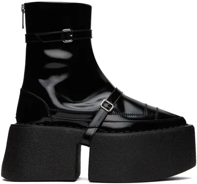 Shang Xia Ssense Exclusive Black Superstack Boots