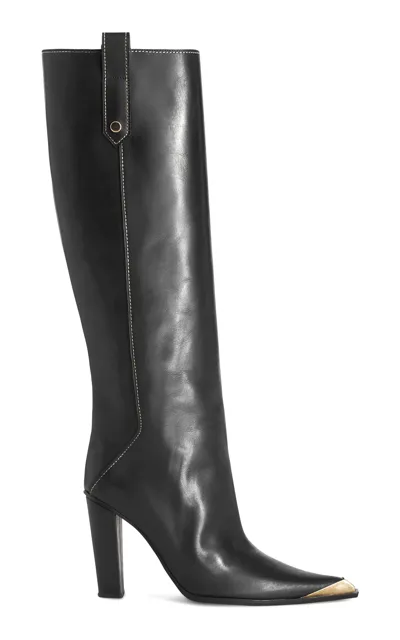 Etro Leather Knee-high Boots In Black