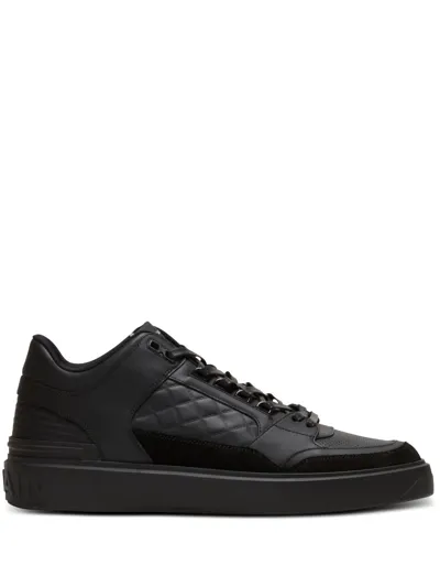 Balmain Logo-print Lace-up Sneakers In Black