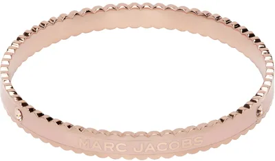 Marc Jacobs ローズゴールド The Scallop Medallion ブレスレット In 277 Sand/rose Gold