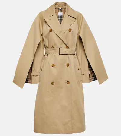 Burberry Brookwood Trench Coat In Cream