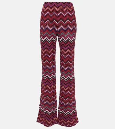 Missoni Zig-zag High-rise Straight Pants In Multicolor