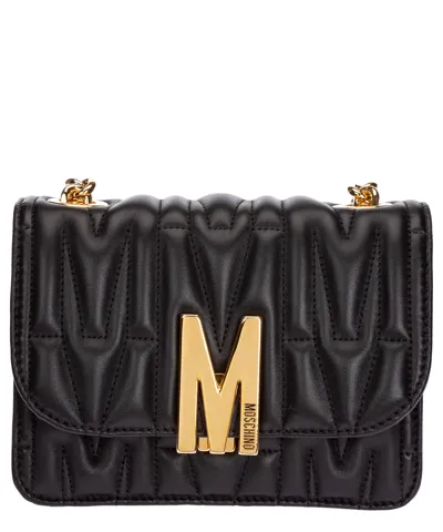 Moschino M Crossbody Bag In Black