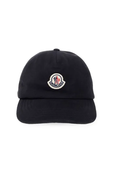 Moncler Logo Patch Baseball Cap In Navy