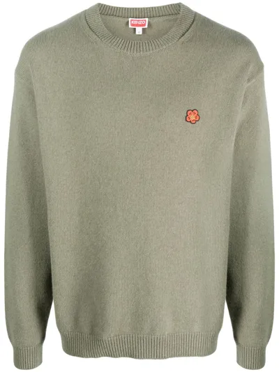 Kenzo Boke Flower Crest Jumper In Light Brown