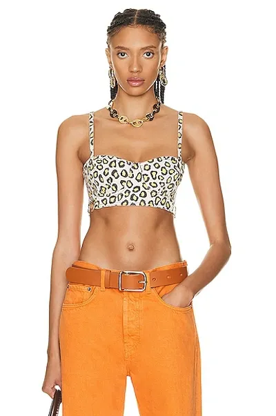 Rabanne Bra Top In Leopard Natural