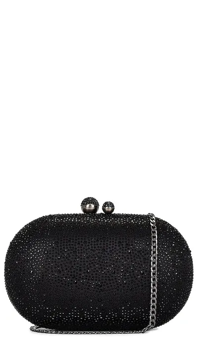 Olga Berg Bentley Hotfix Clutch In Black