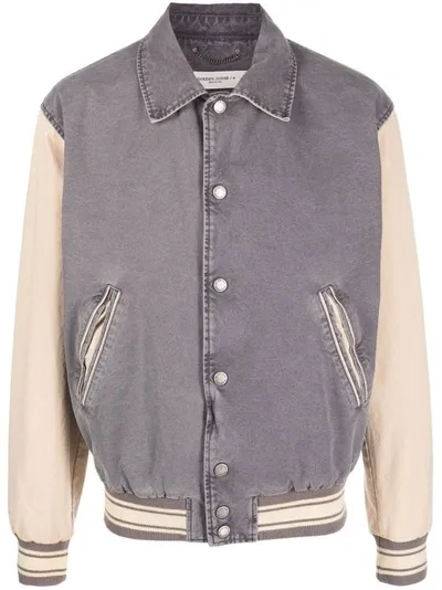 Golden Goose Cotton Bomber Jacket In Grey